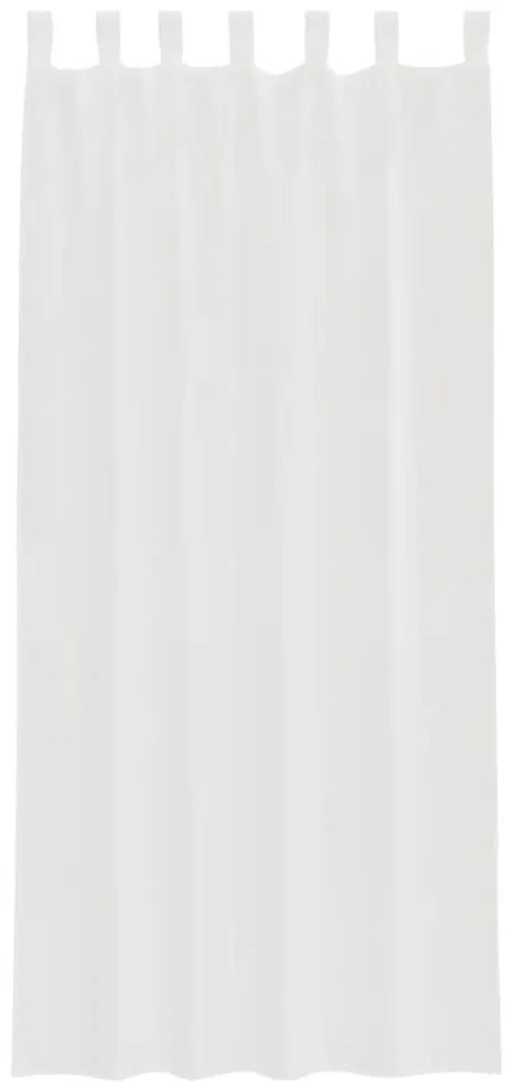 Cortinas de voile com laços 2 pcs branco 140x225 cm