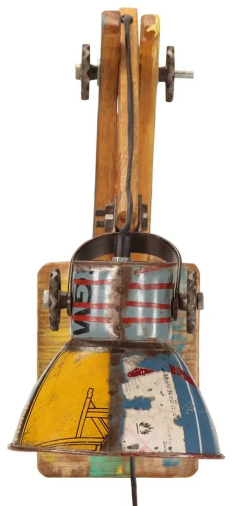 Candeeiro de parede redondo estilo industrial E27 multicor