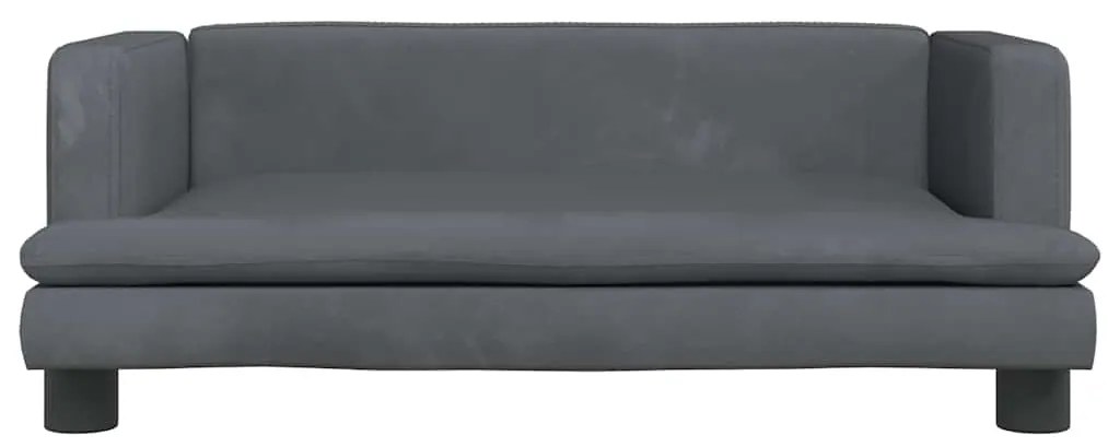 Cama para cães 80x45x30 cm veludo cinzento-escuro
