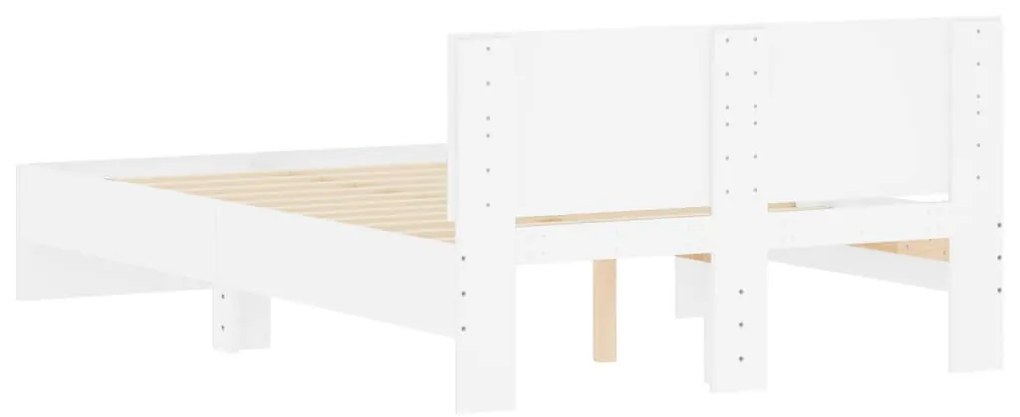 Estrutura de cama com cabeceira 135x190 cm branco