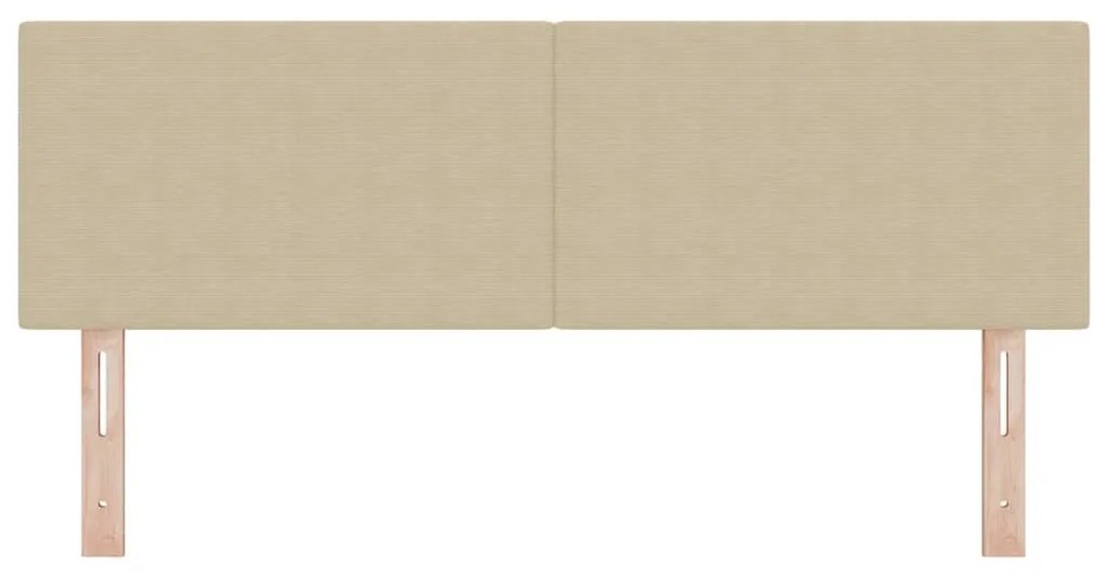 Cabeceira vidaXL Design Simples Verde Claro Cinza 140 cm em Tecido De