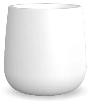 Vaso de flores colorido redondo Polietileno CASA, JARDIM, RESTAURANTE, BAR CAMELIA 40 (ø33,5 x 39cm) - Branco