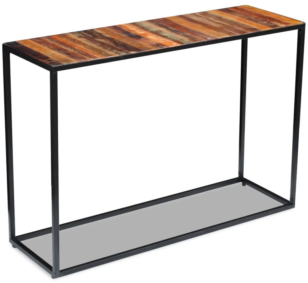 Mesa consola 110x35x76 cm madeira reciclada maciça