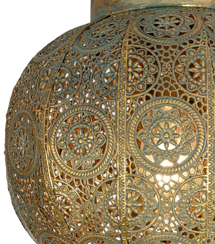LED Plafond Inteligente Dourado com Verde 28,5 cm incl. WiFi A60 - Baloo Oriental