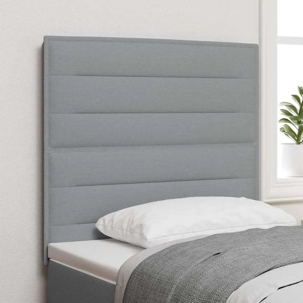 vidaXL Cabeceira LED Com Design Moderno em Cinza Claro 100 cm