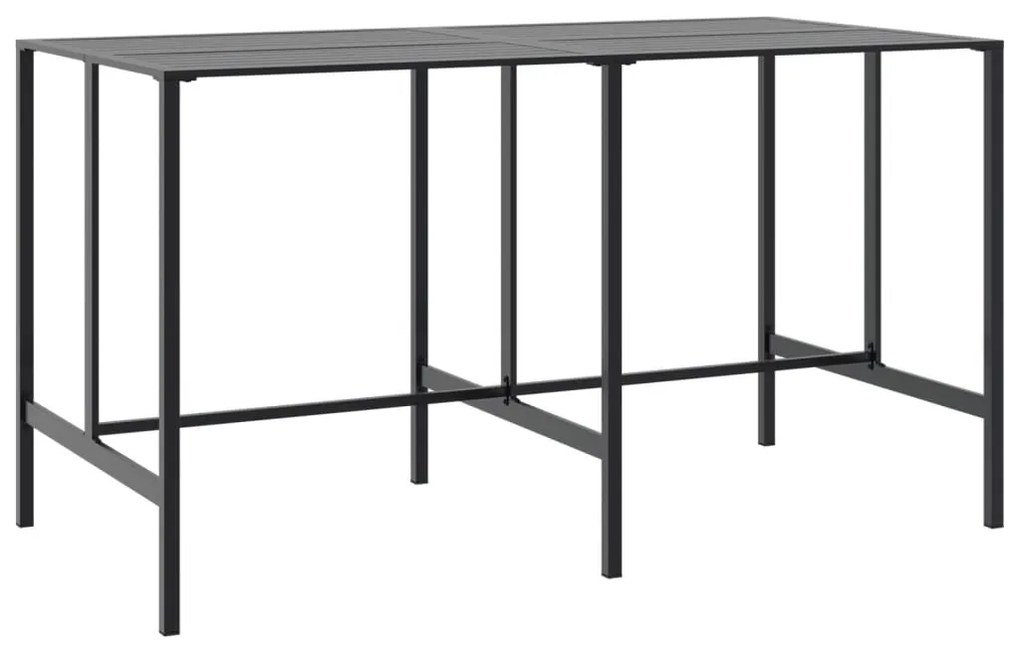 Conjunto de bar para jardim 9 pcs aço revestido a pó preto