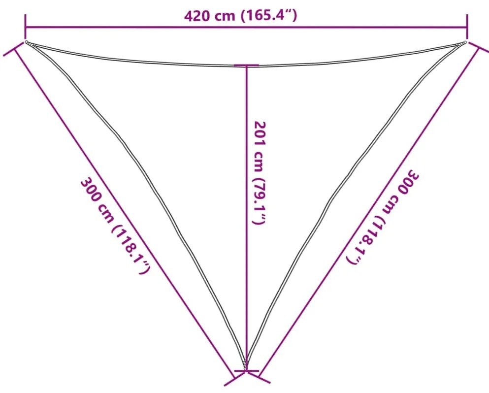 Para-sol estilo vela 160 g/m² 3x3x4,2 m PEAD antracite