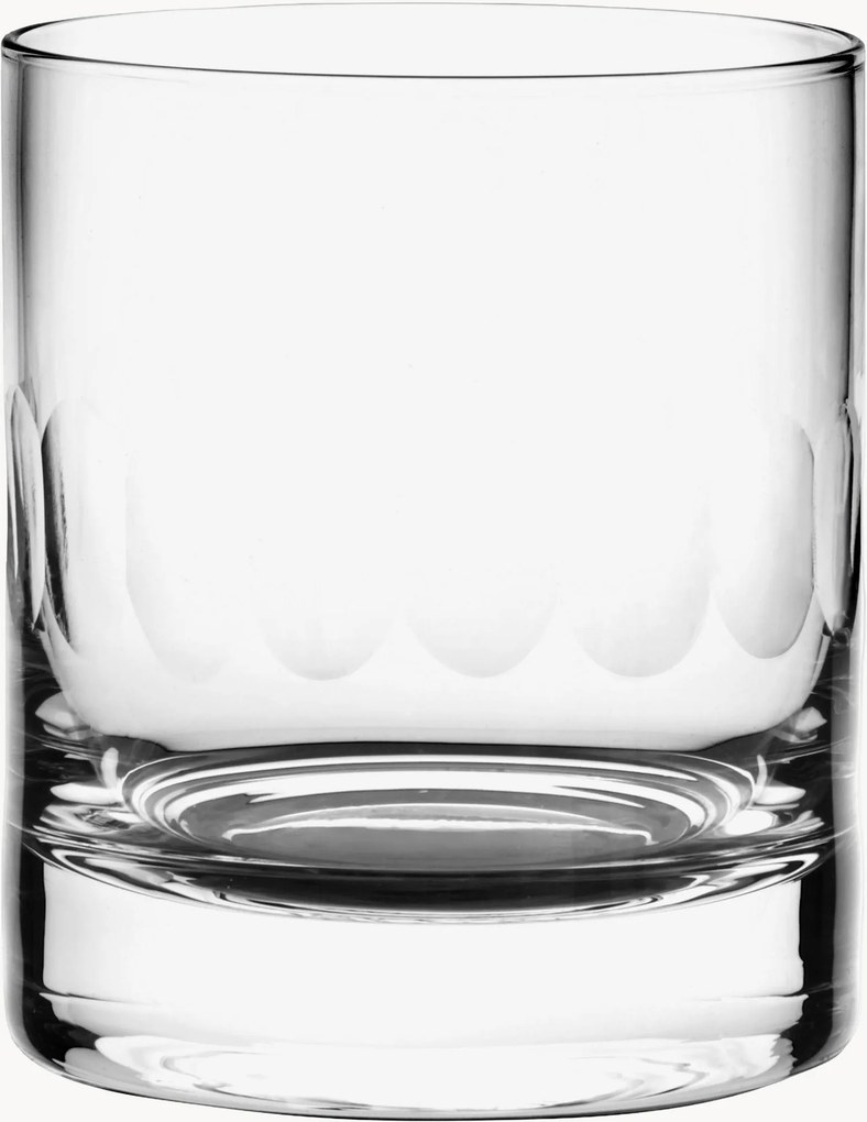 Copos de uísque em cristal artesanal Lens, conjunto de 2