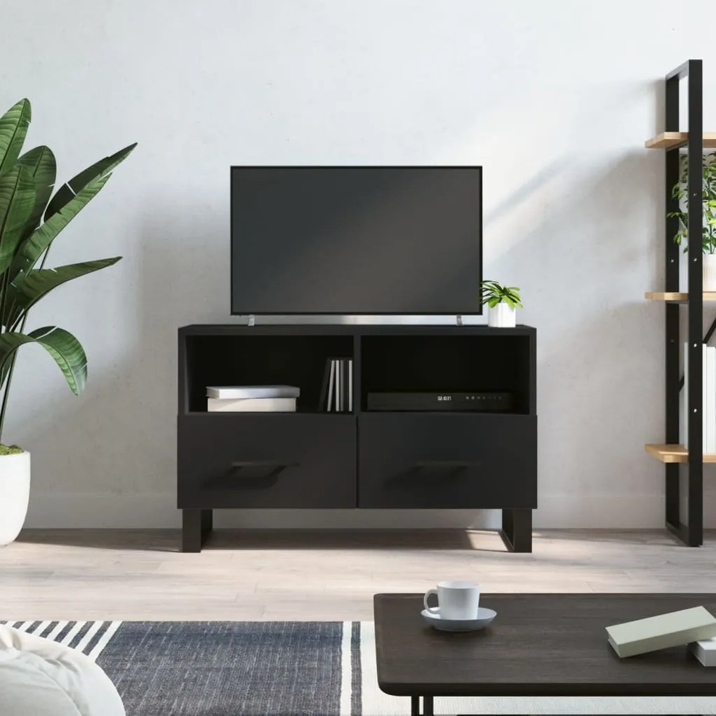 Móvel p/ TV 80x36x50 cm derivados de madeira preto