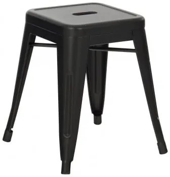 Banco Baixo em Aço LIX Mate Preto - Sklum
