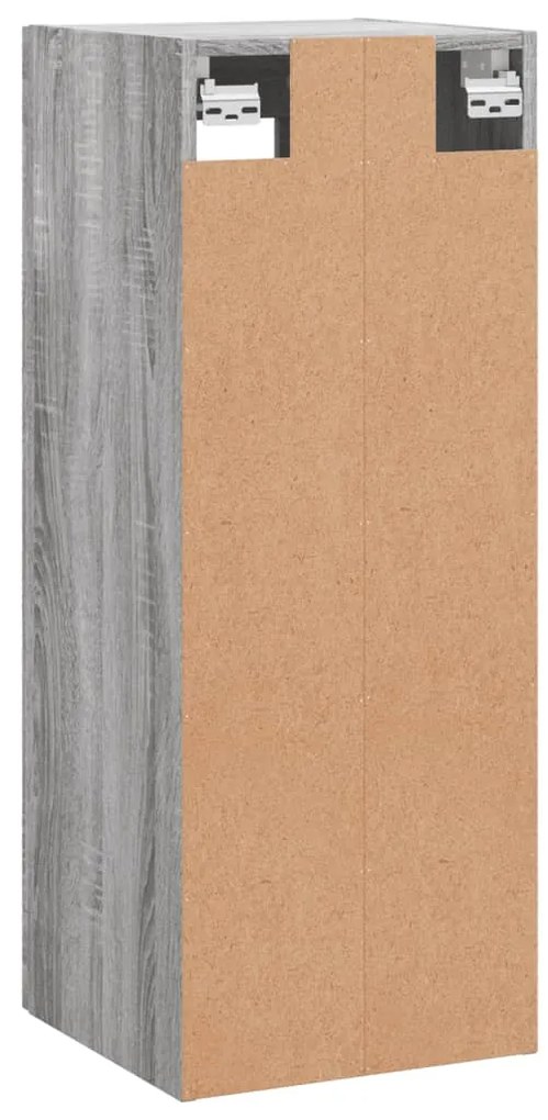 Armário de parede 34,5x34x90 cm cinzento sonoma