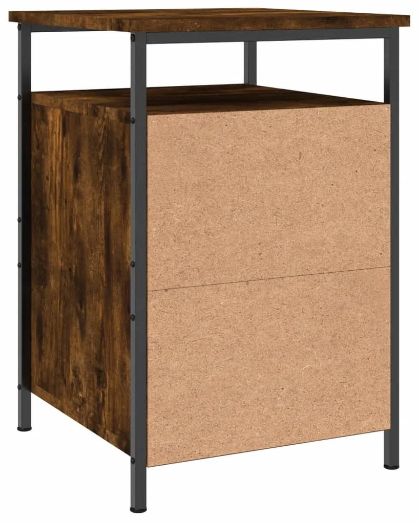 Mesas cabeceira 2pcs 40x42x60cm deriv. madeira carvalho fumado