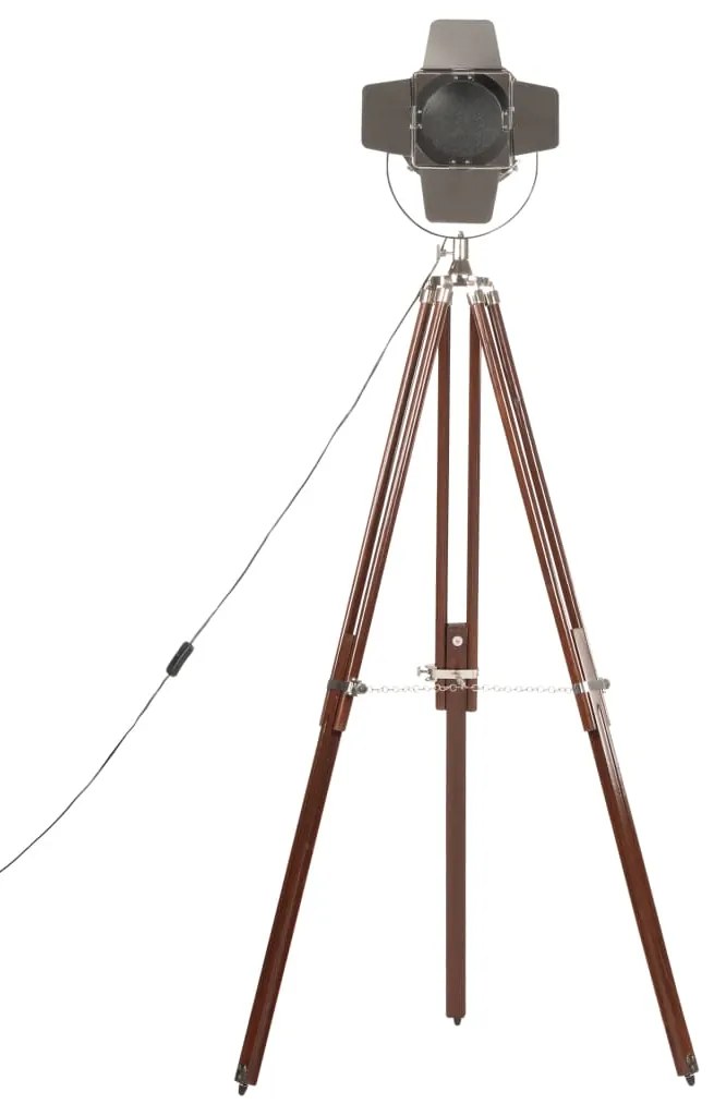 Candeeiro de chão tripé 180 cm madeira de mangueira maciça