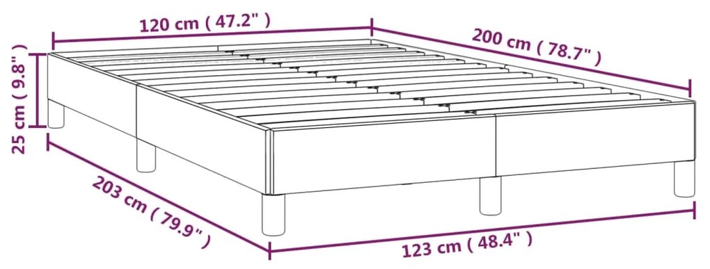 Estrutura de cama sem colchão 120x200 cm veludo verde-escuro