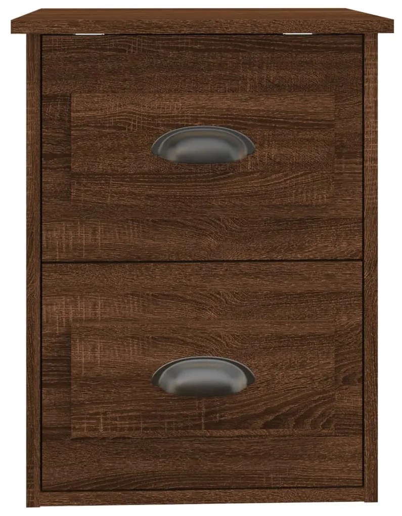 Mesa de cabeceira de parede 41,5x36x53 cm carvalho castanho