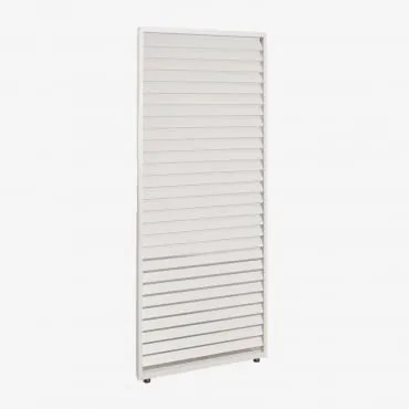 Pack De 3 Painéis Laterais Para Pérgola Bioclimática De Alumínio Com Lâminas Druvia Gardénia Branco & Painel De 92,5 Cm Para Lateral De 4 M - Sklum