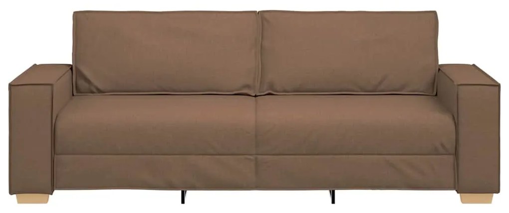 Sofá de 3 lugares marrom 180 cm tecido