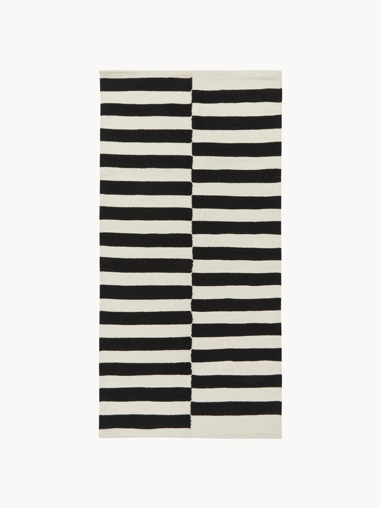 Tapete em kilim artesanal com riscas Donna