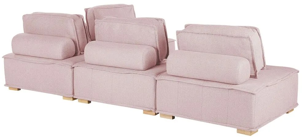 Sofá de canto modular para 4 pessoas em rosa TIBRO Beliani
