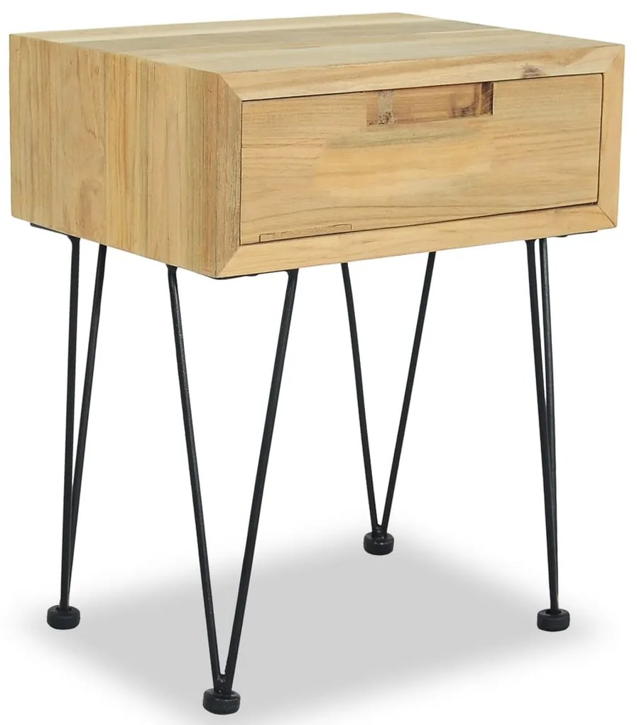 Mesa de cabeceira 40x30x50 cm teca maciça