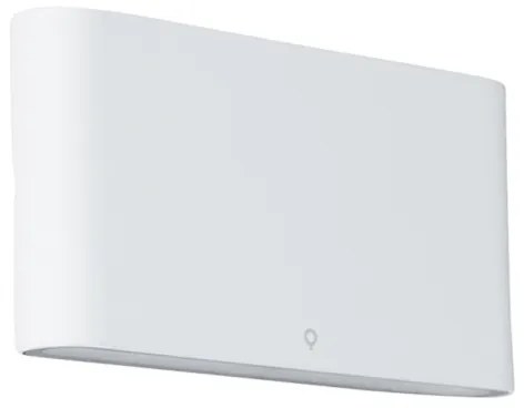 Candeeiro de parede branco 17,5 cm com LED IP65 - Batt Moderno