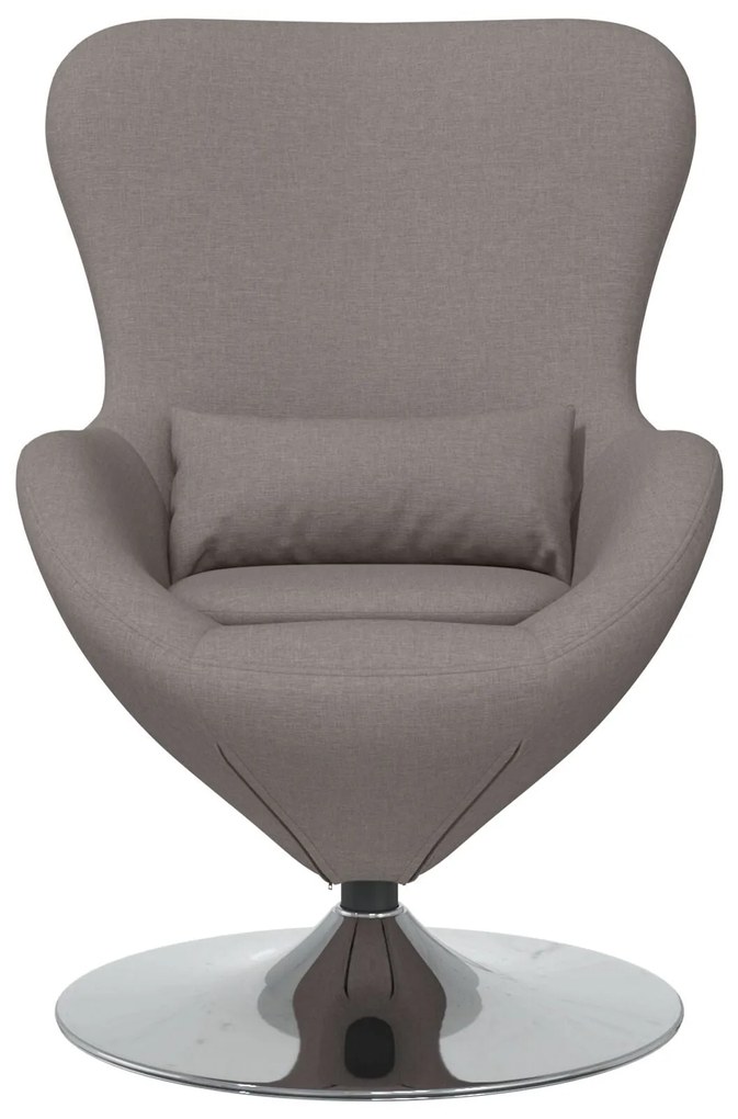 Cadeira de Ovo vidaXL em Tecido Taupe