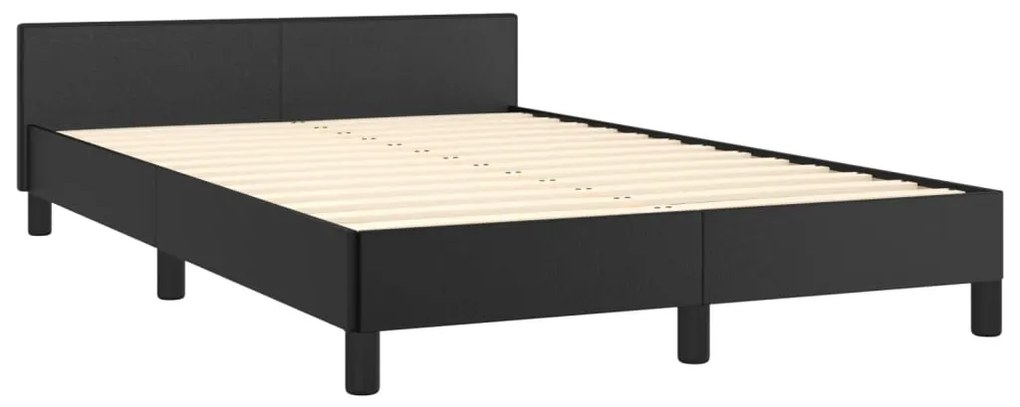 Estrutura de cama sem castanho colchão 120x190cm couro do falso