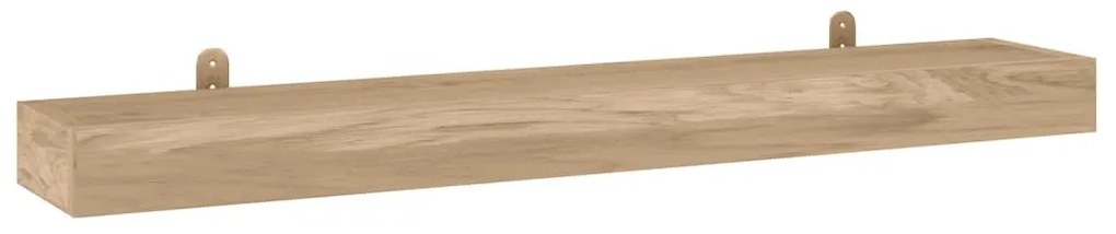 Prateleiras de parede 2 pcs 110x15x4 cm madeira de teca maciça