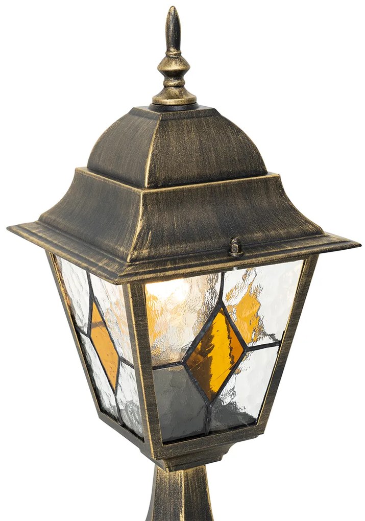 Candeeiro de pé vintage para exterior dourado antigo 45 cm - Antigua Clássico / Antigo
