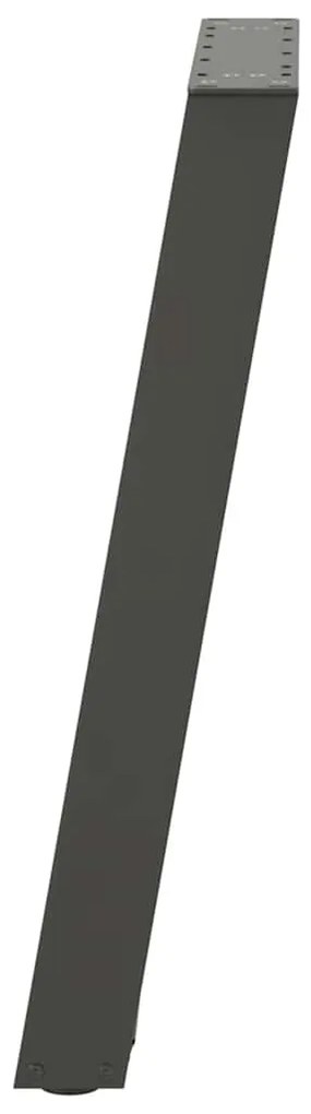 Pés para mesa de jantar em formato de U, 2 peças, antracite, 50x(72-73