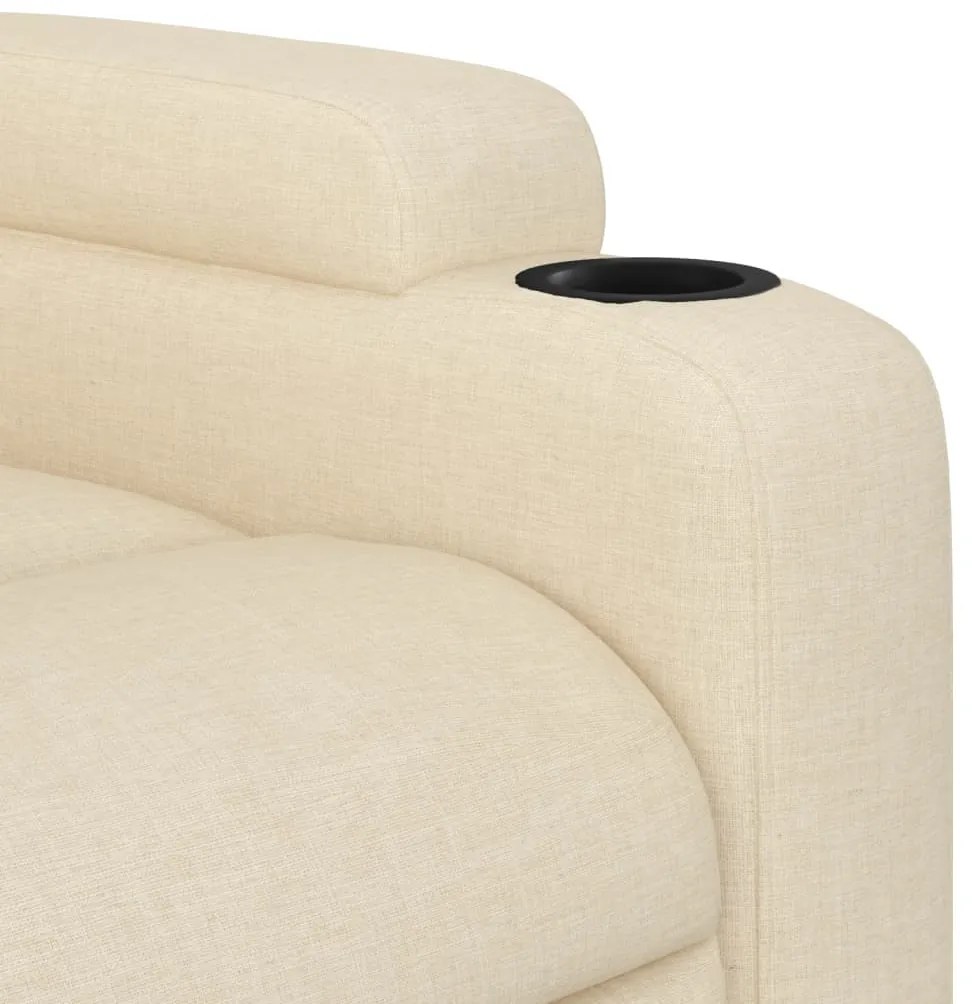 Poltrona reclinável elétrica tecido cor creme