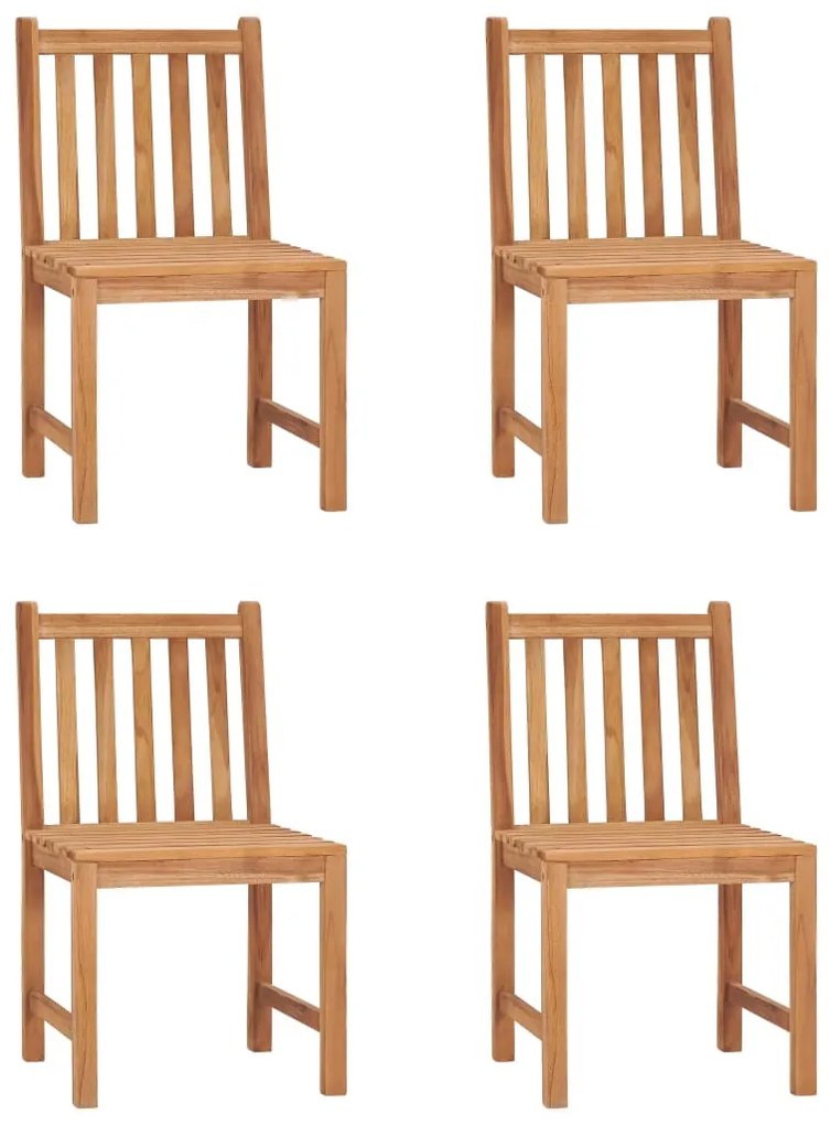 5 pcs conjunto de jantar para jardim madeira de teca maciça