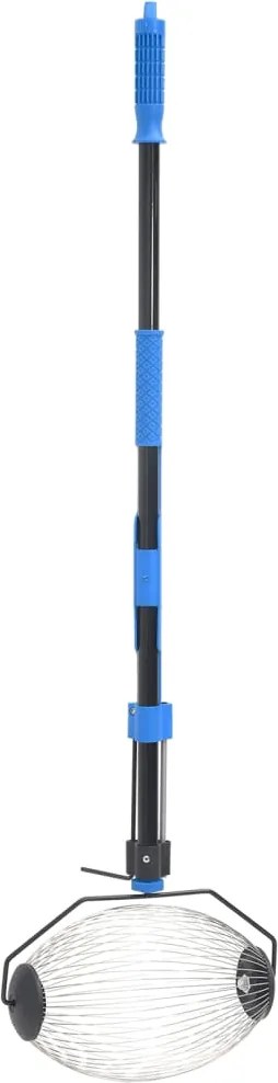 vidaXL Coletor de nozes 127 cm aço azul