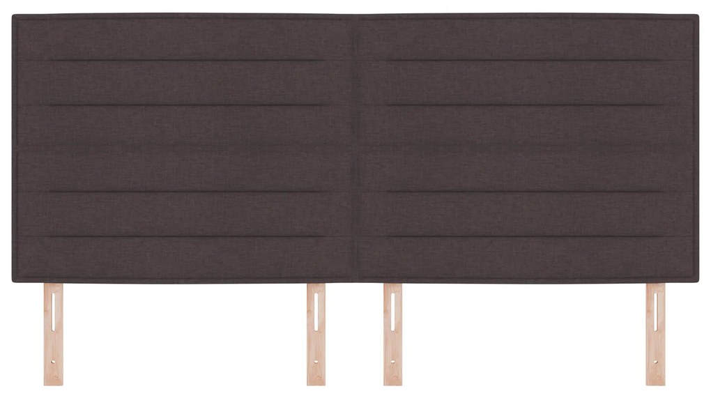 Cabeceira Design Linhas Castanha Escura 200 cm Tecido