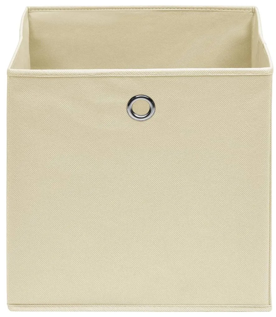Caixas de arrumação 4 pcs 32x32x32 cm tecido creme