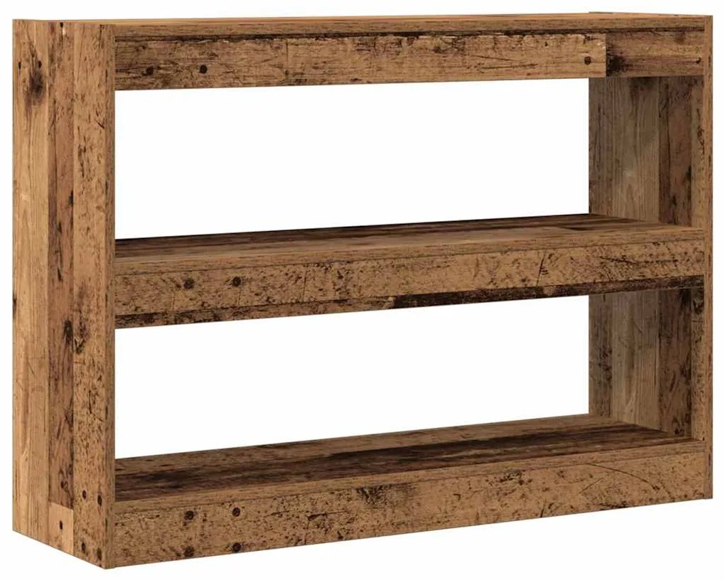 Estante/Divisor de Ambiente vidaXL em Madeira Envelhecida, 100x30x72 c