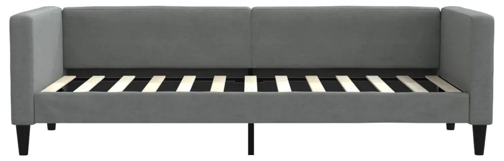 Sofá-cama c/ gavetão e gavetas 80x200 cm tecido cinzento-escuro