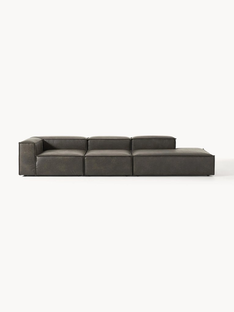 Módulo chaise longue em couro reciclado XL Lennon