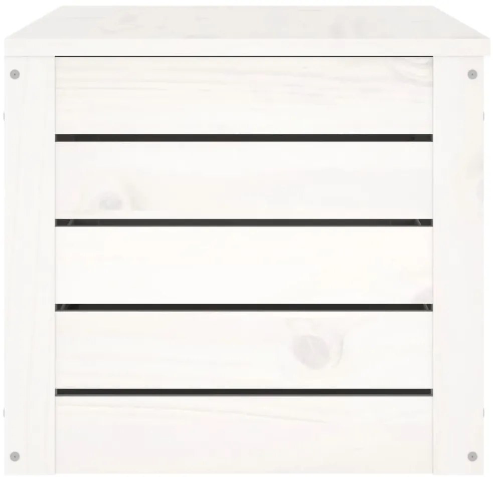 Caixa de arrumação 89x36,5x33 madeira de pinho maciça branco