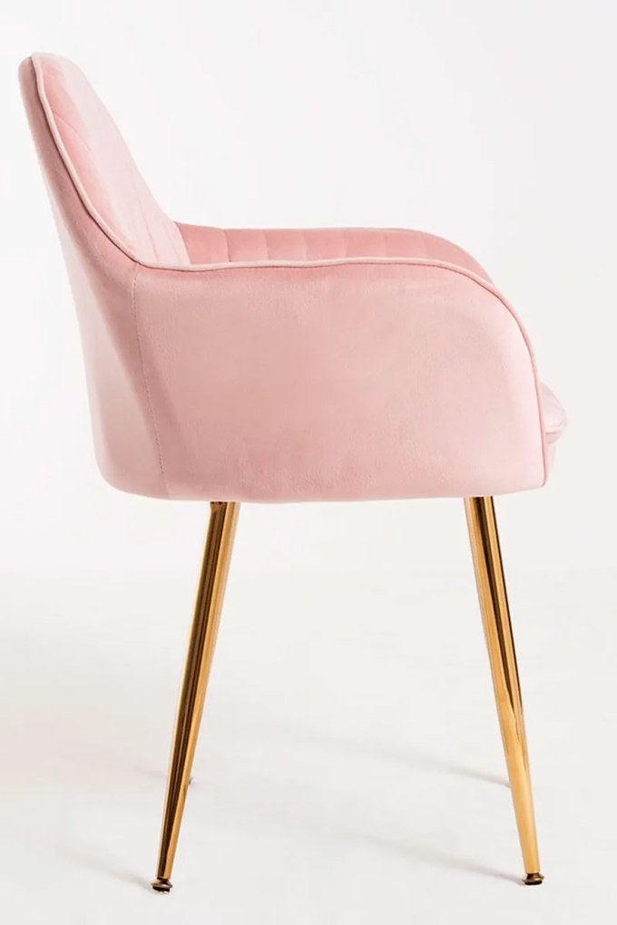 Pack 4 Cadeiras Chic Golden - Rosa
