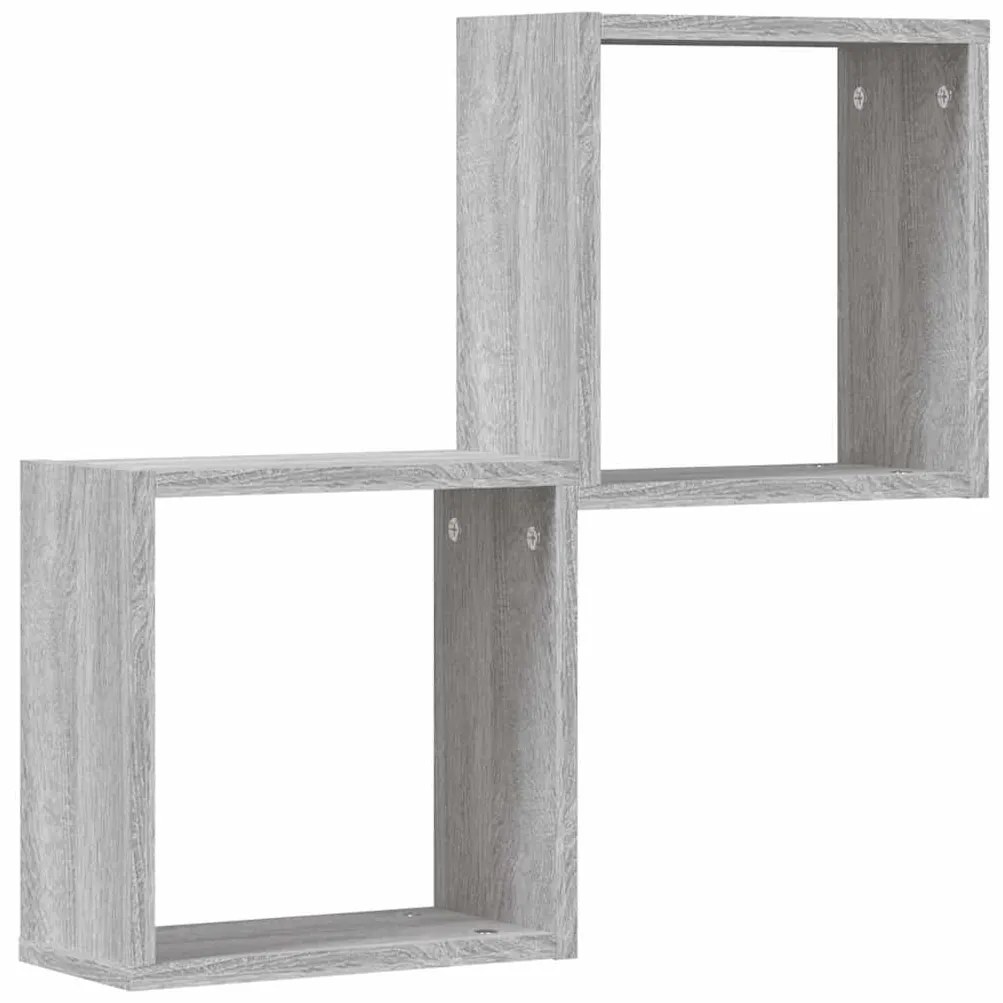 Prateleiras de parede forma de cubo 2 pcs 30x15x30 cm