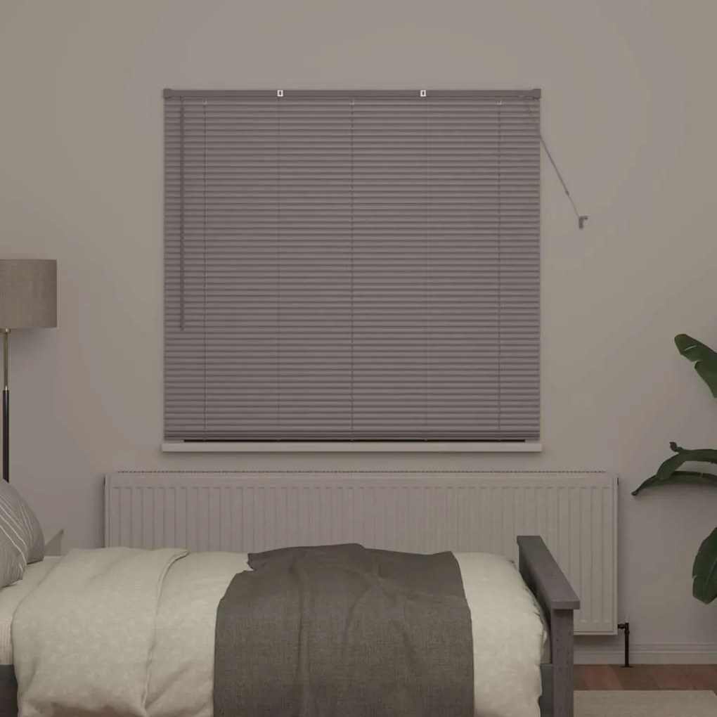 Persiana de Janela com cortinas Outros Manual Prata 80 x 130 cm Alumín