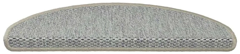 Tapetes escada adesivos aspeto sisal 30 pcs verde-claro