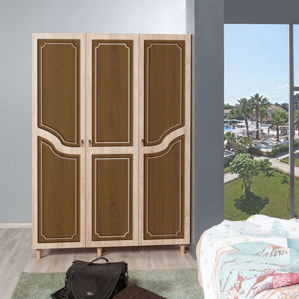 Guarda-Roupa Mode – Carvalho Sonoma – 135 cm x 192 cm x 52 cm