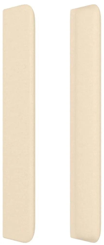 Cabeceira de cama c/ abas tecido 147x16x118/128 cm creme