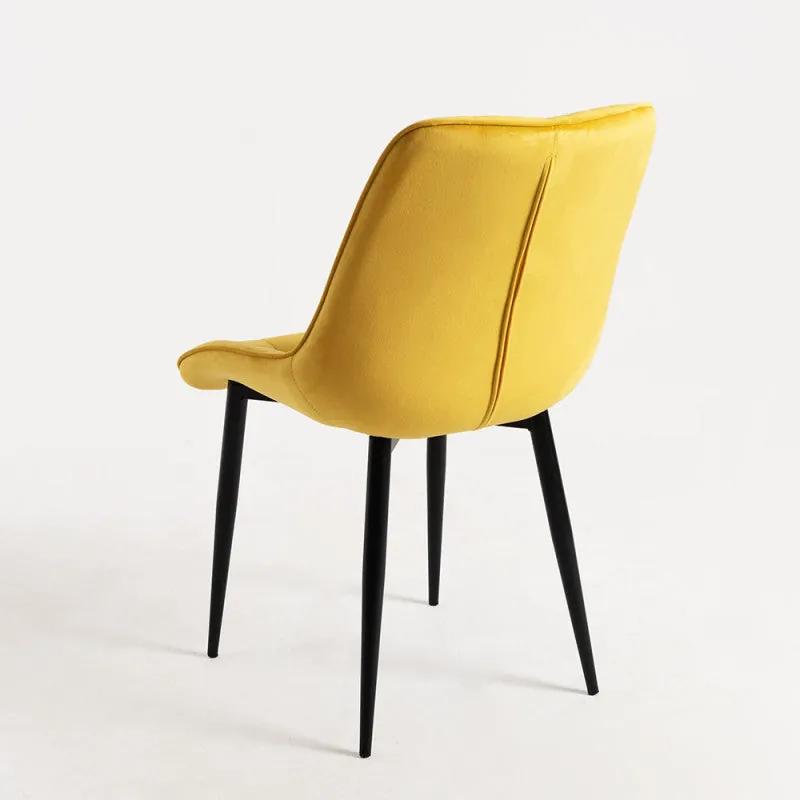 Conjunto de 2 Cadeiras Sade - Amarelo - Design Nórdico