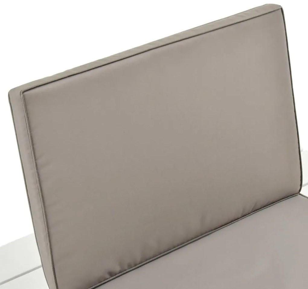 Cadeira lounge de jardim com almofadão plástico branco