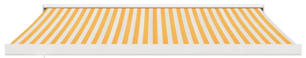 Toldo retrátil 3x2,5 m tecido e alumínio amarelo e branco