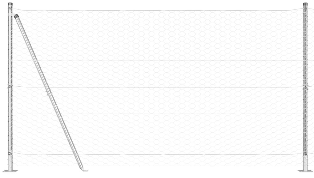 Cerca Hexagonal vidaXL 1,2x100 m Aço Galvanizado
