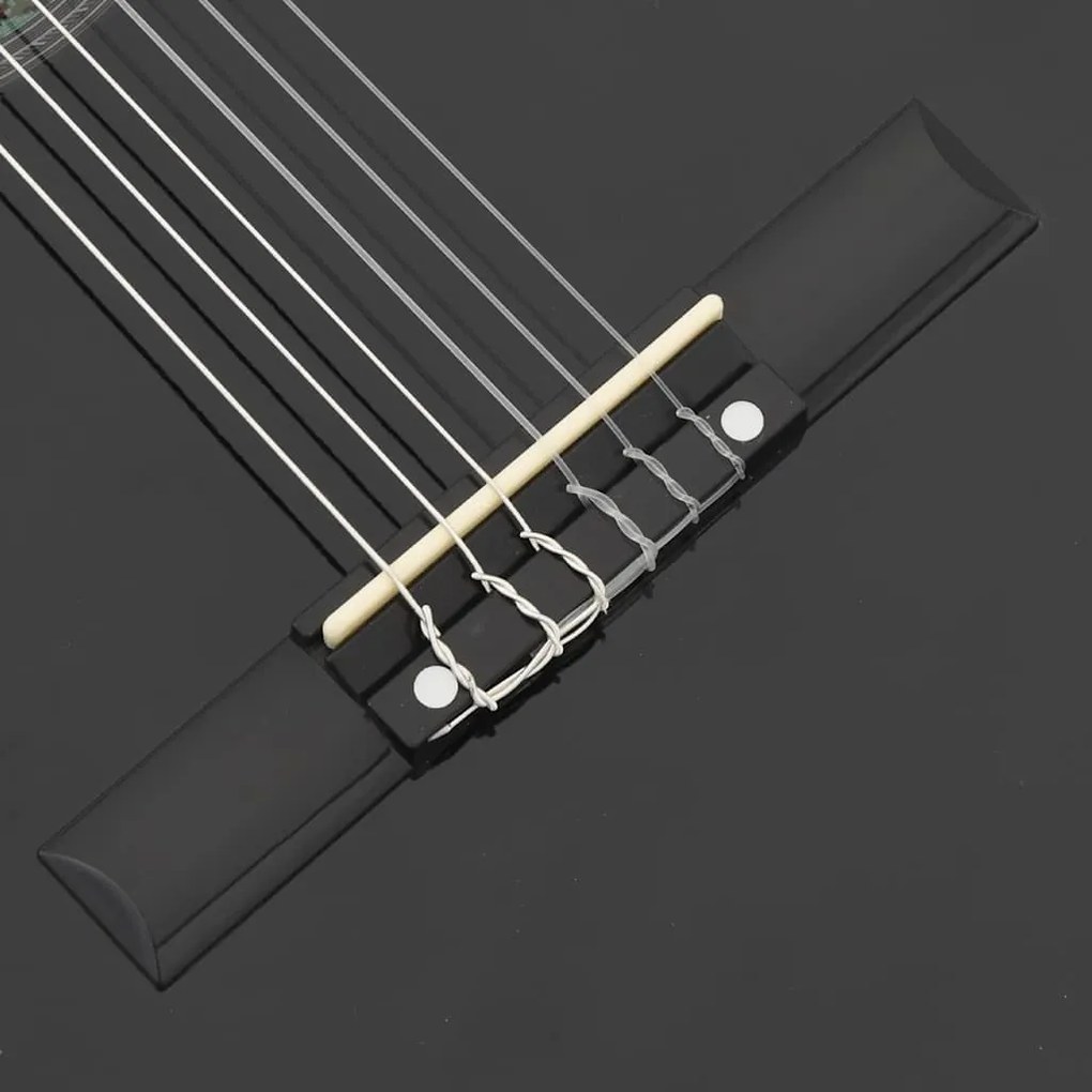 12 pcs conjunto de guitarra com equalizador e 6 cordas preto